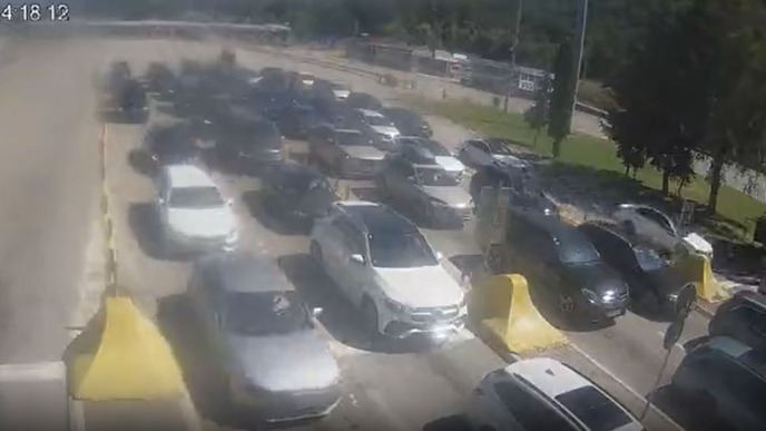 Gužva na ulasku u Srbiju